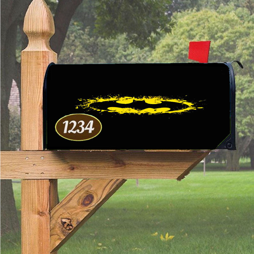 Splat Batman Logo Magnetic Mailbox Cover 18" X 21" Outdoor Decor