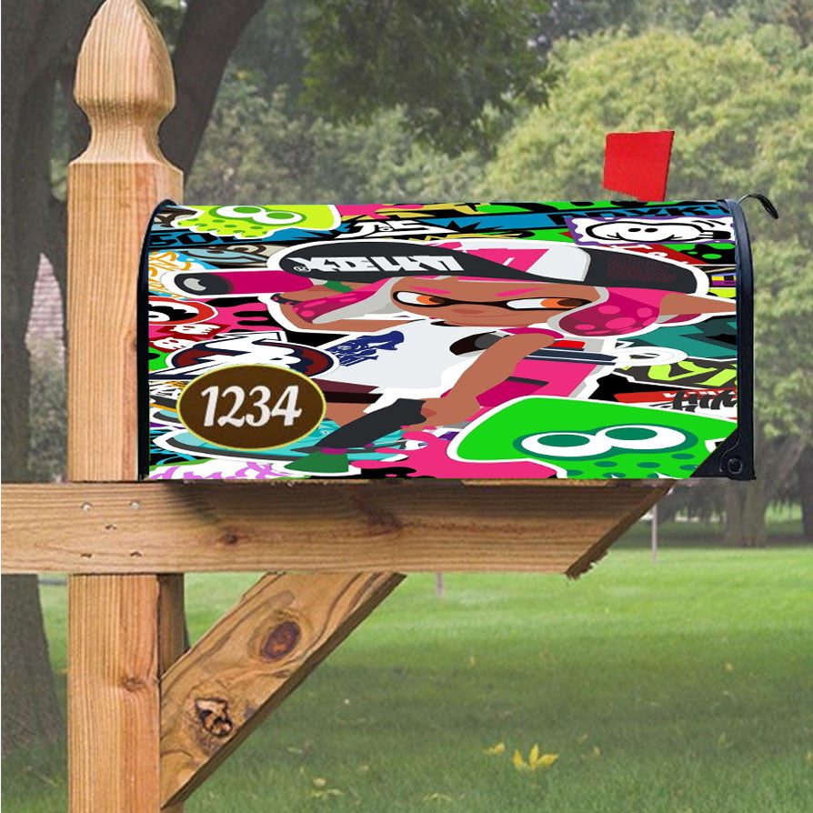 Splatoon Magnetic Mailbox Cover 18" X 21" Outdoor Decor