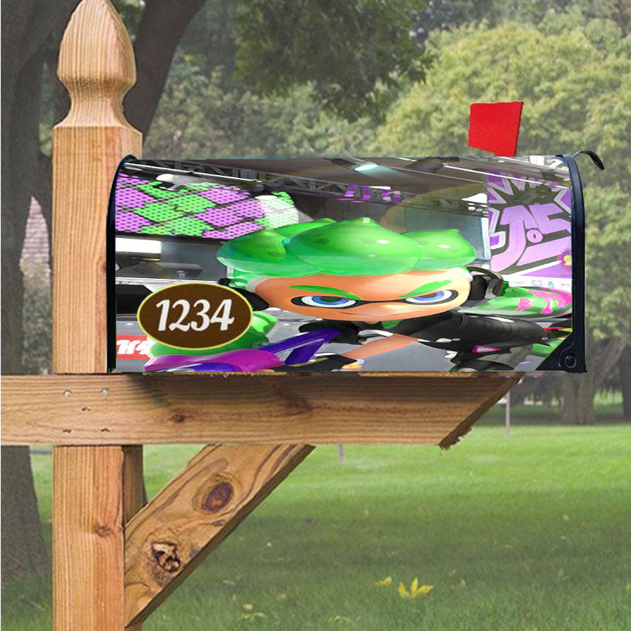 Splatoon Close Up Magnetic Mailbox Cover 18" X 21" Outdoor Decor