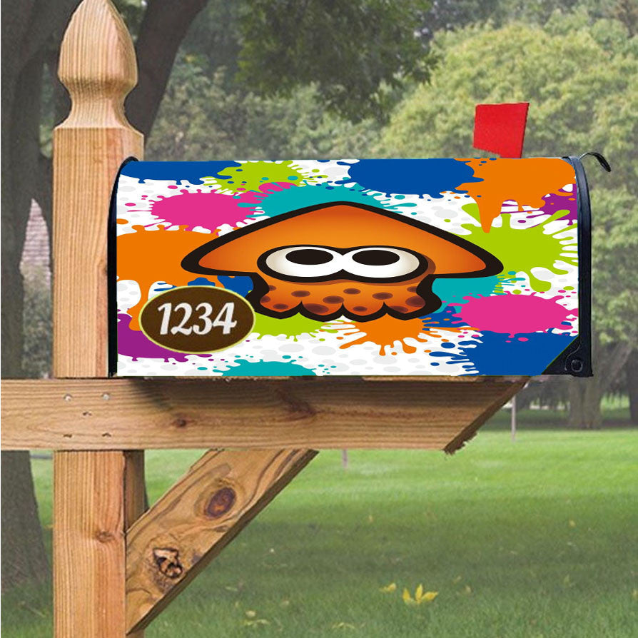 Splatoon Squid1 Magnetic Mailbox Cover 18" X 21" Outdoor Decor
