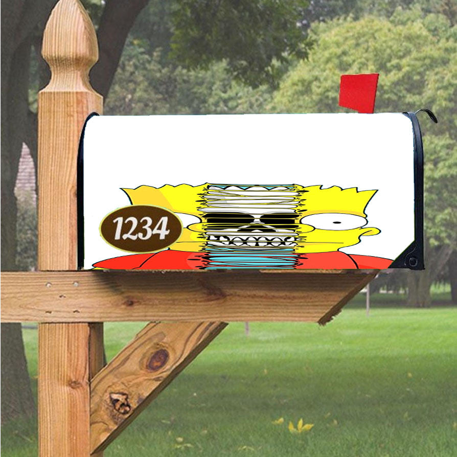 Split Bart Magnetic Mailbox Cover 18" X 21" Outdoor Decor