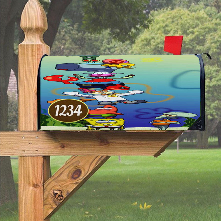 Spongbob Magnetic Mailbox Cover 18" X 21" Outdoor Decor