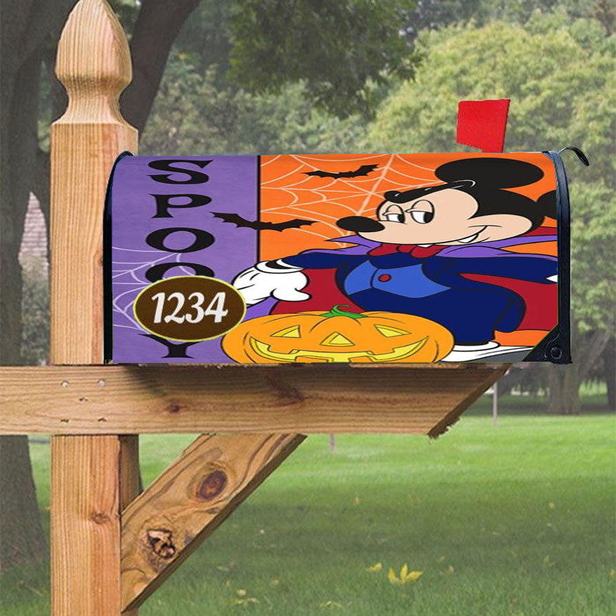 Spooky Mickey Mouse Magnetic Mailbox Cover 18" X 21" Outdoor Decor