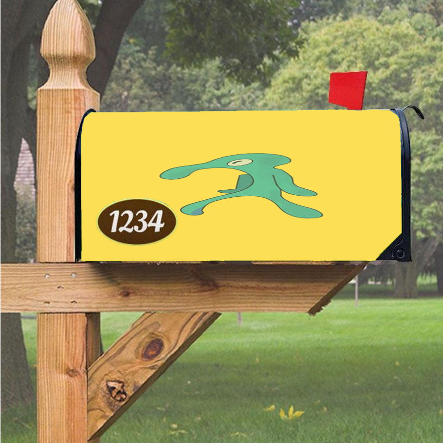 Squidward Art Magnetic Mailbox Cover 18" X 21" Outdoor Decor