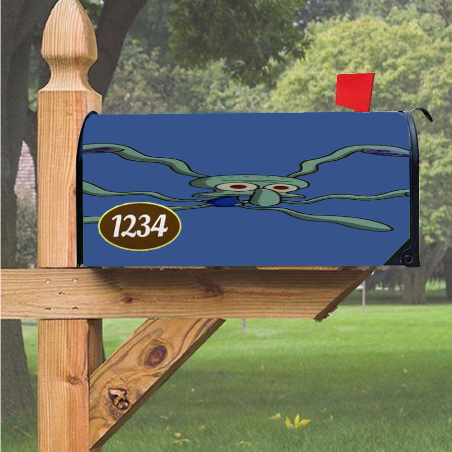 Squidward Meme Magnetic Mailbox Cover 18" X 21" Outdoor Decor