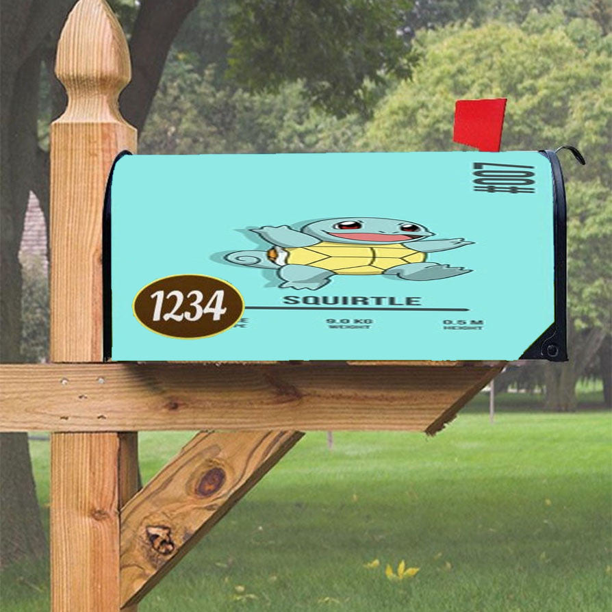 Squirtle Pokemon Magnetic Mailbox Cover 18" X 21" Outdoor Decor