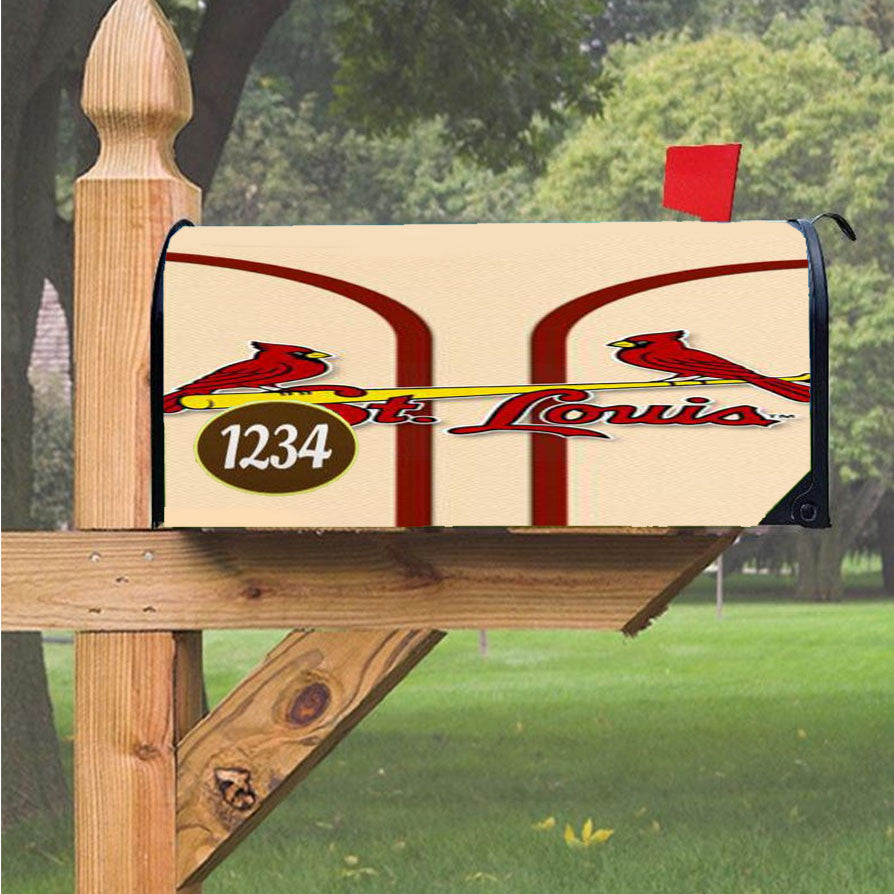 St Louis Cardinals Baseball Magnetic Mailbox Cover 18" X 21" Outdoor Decor