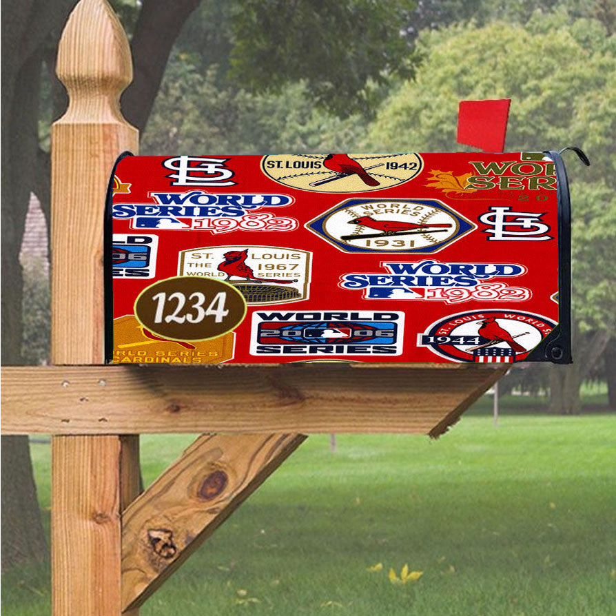 St Louis Cardinals X Miami Marlins Emblem Magnetic Mailbox Cover 18" X 21" Outdoor Decor