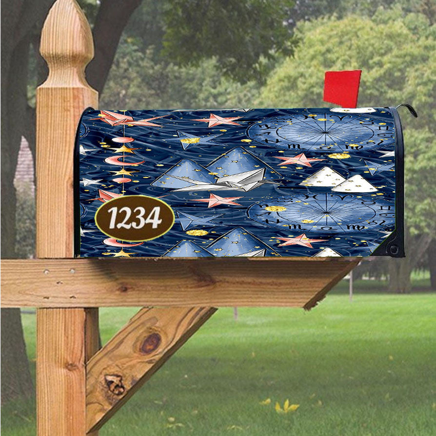 Star Aesthetic Night Magnetic Mailbox Cover 18" X 21" Outdoor Decor