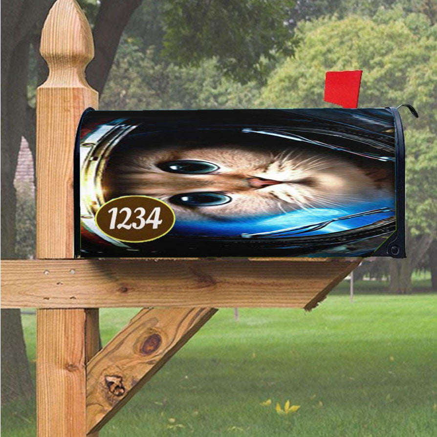 Star Craft Cat Magnetic Mailbox Cover 18" X 21" Outdoor Decor