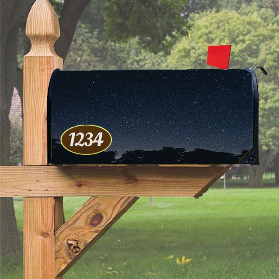 Star Night Magnetic Mailbox Cover 18" X 21" Outdoor Decor