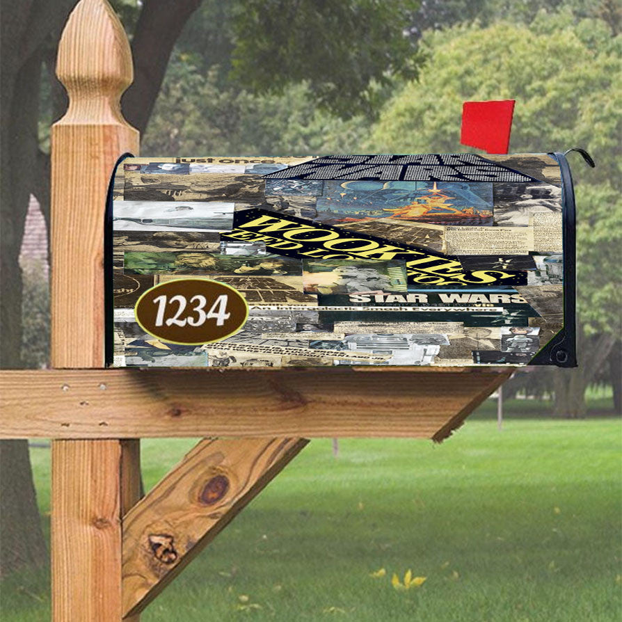Star Wars Collage Magnetic Mailbox Cover 18" X 21" Outdoor Decor