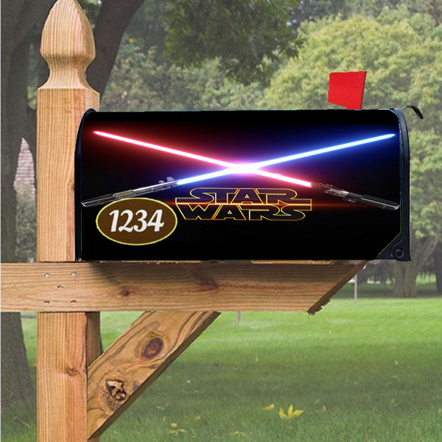 Star Wars Dark Side Vs Light Side Magnetic Mailbox Cover 18" X 21" Outdoor Decor