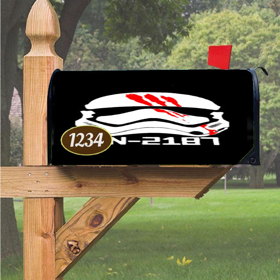 Star Wars Fn 187 Movies Finn Storm Trooper Graphic Magnetic Mailbox Cover 18" X 21" Outdoor Decor