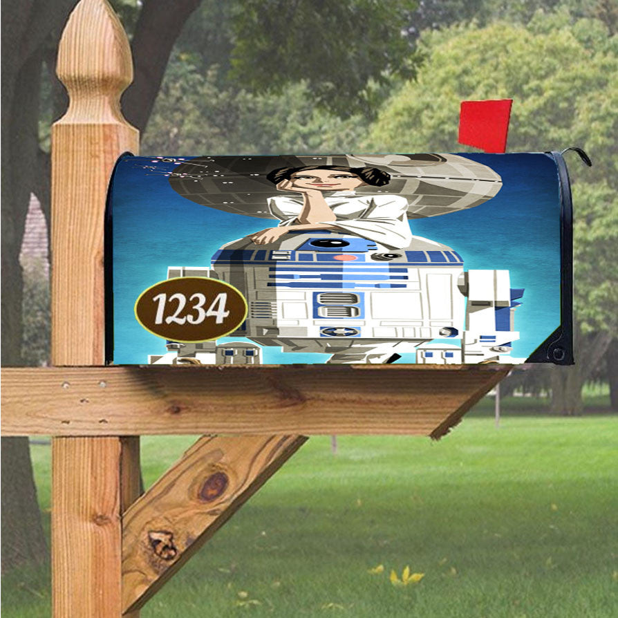 Star Wars Robot R2D2 Magnetic Mailbox Cover 18" X 21" Outdoor Decor