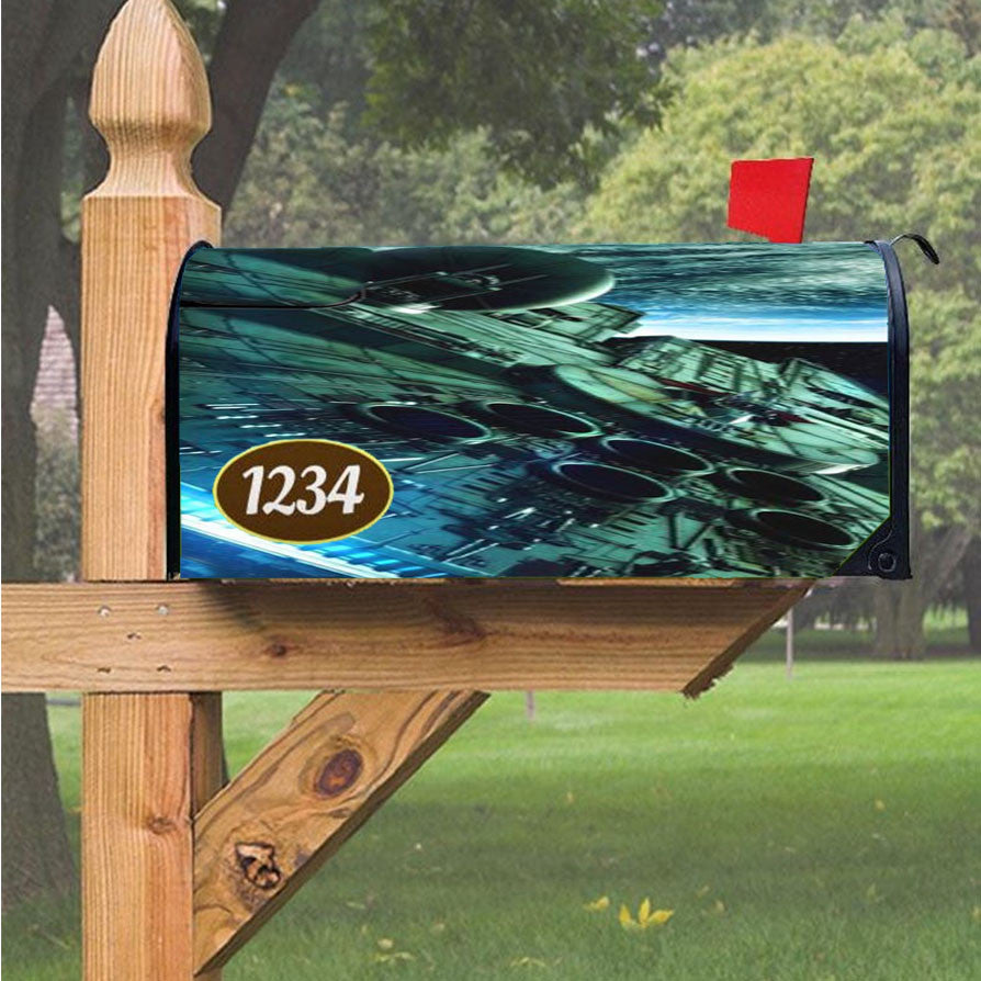 Star Wars Spaceship Planet Magnetic Mailbox Cover 18" X 21" Outdoor Decor