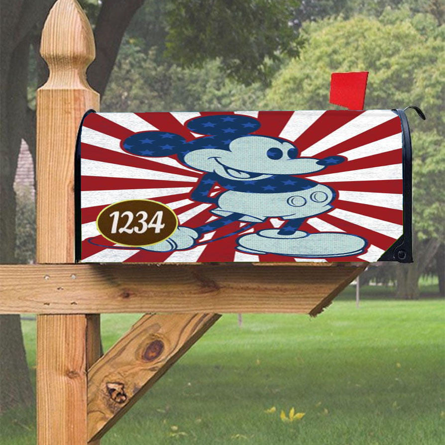 Starburst Mickey Magnetic Mailbox Cover 18" X 21" Outdoor Decor