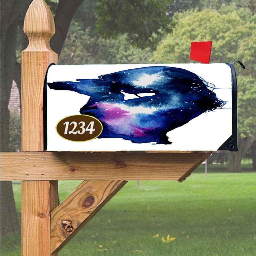 Starry Night Sky Silhouette Magnetic Mailbox Cover 18" X 21" Outdoor Decor