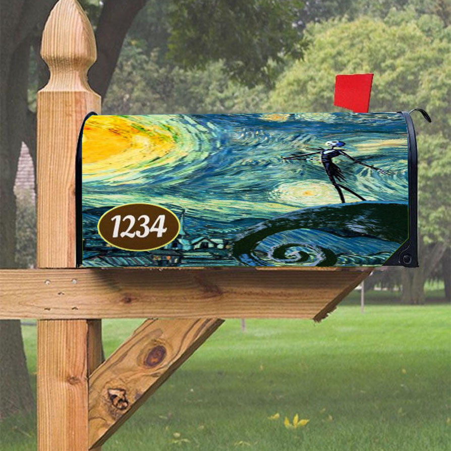 Stary Night Tardis Nightmare Magnetic Mailbox Cover 18" X 21" Outdoor Decor