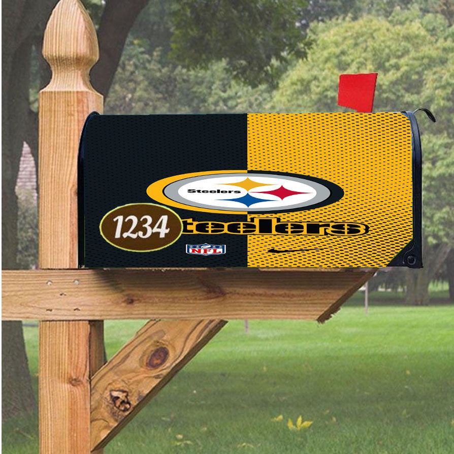 Steelers Magnetic Mailbox Cover 18" X 21" Outdoor Decor