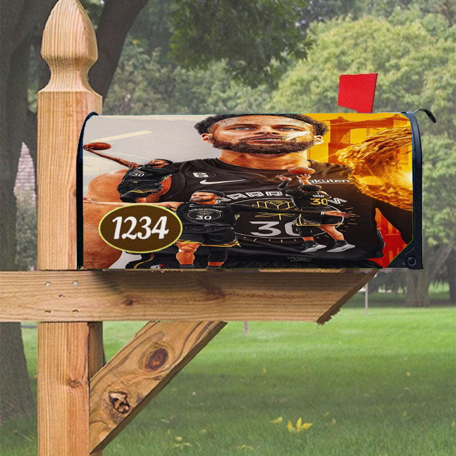 Stephen Curry Nba 2 Magnetic Mailbox Cover 18" X 21" Outdoor Decor
