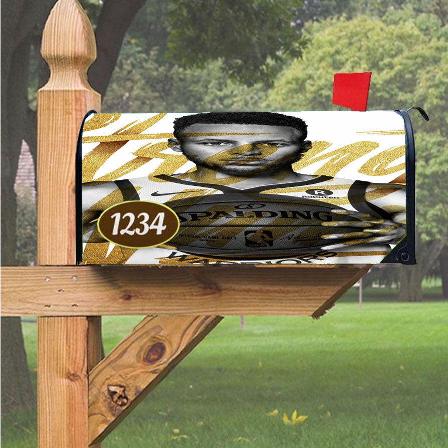 Stephen Curry Nba Player Magnetic Mailbox Cover 18" X 21" Outdoor Decor