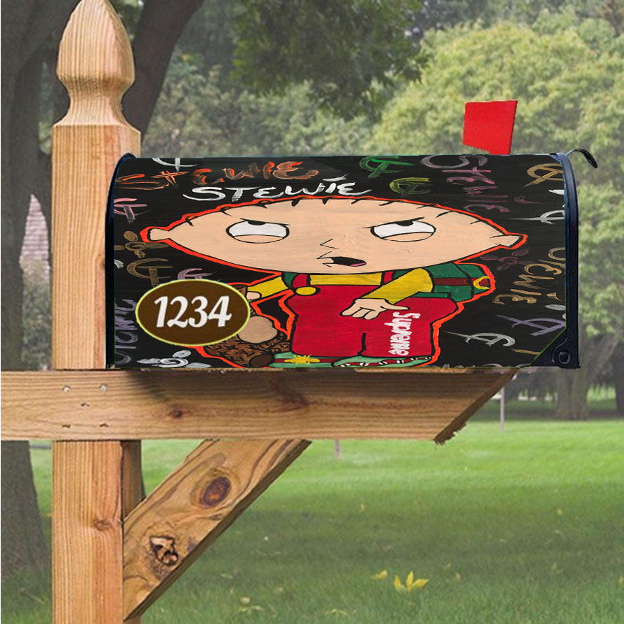 Stewie Griffin Family Guy Magnetic Mailbox Cover 18" X 21" Outdoor Decor