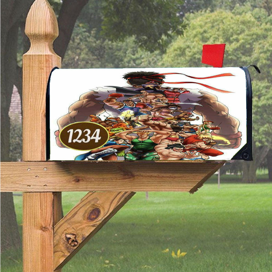 Street Fighter Character Magnetic Mailbox Cover 18" X 21" Outdoor Decor