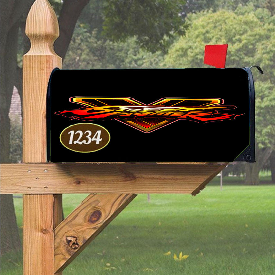 Street Fighter Logo Magnetic Mailbox Cover 18" X 21" Outdoor Decor