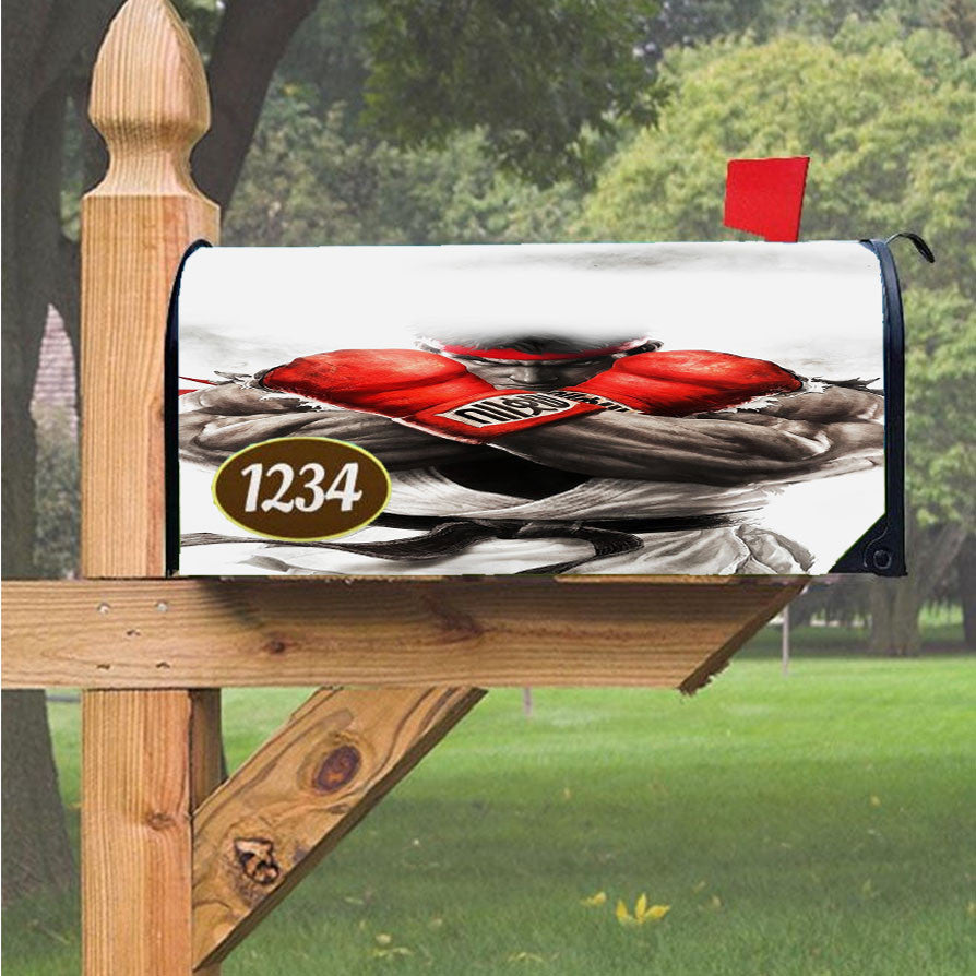 Street Fighter Ryu Magnetic Mailbox Cover 18" X 21" Outdoor Decor