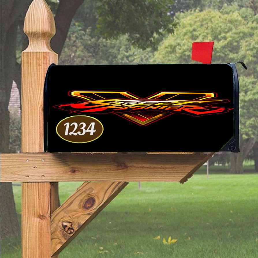 Street Fighter V Logo Magnetic Mailbox Cover 18" X 21" Outdoor Decor