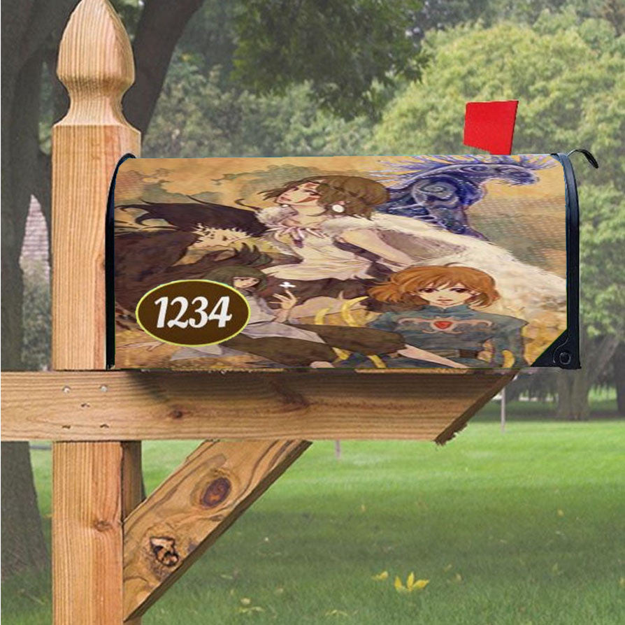 Studio Ghibli Princess Mononoke Magnetic Mailbox Cover 18" X 21" Outdoor Decor