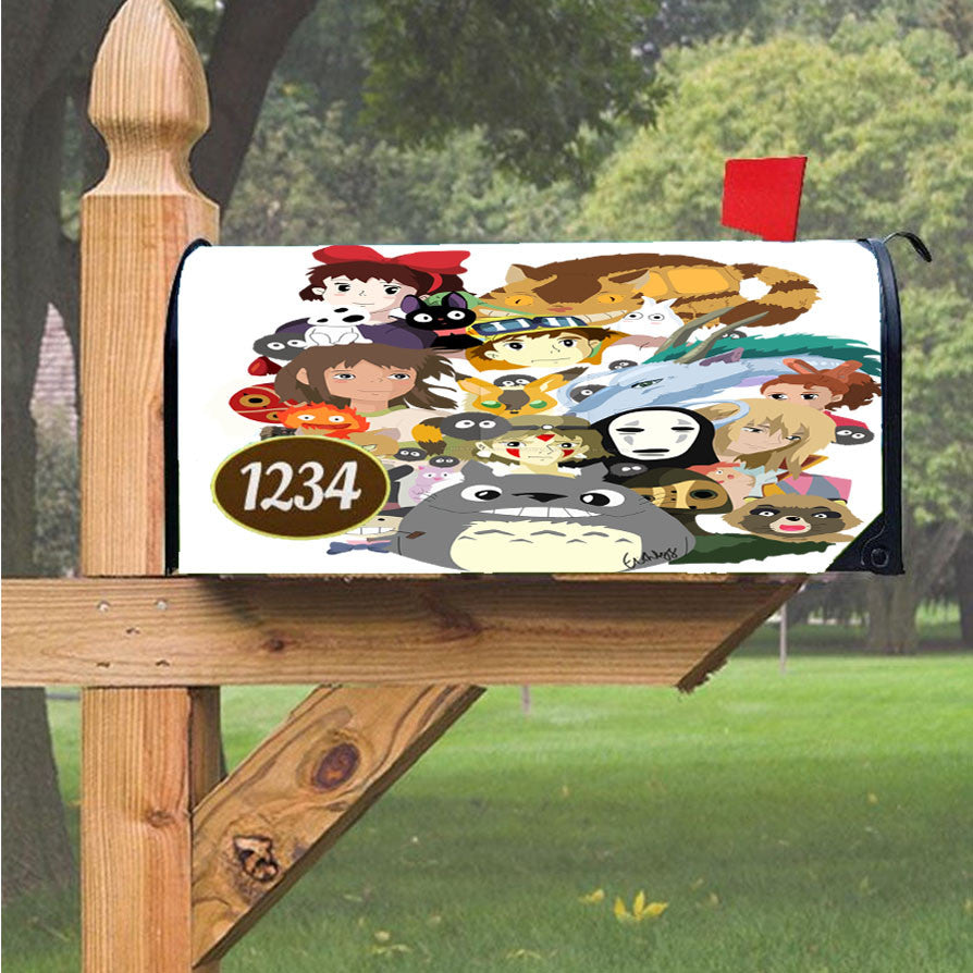 Studio Ghilbli Anime Magnetic Mailbox Cover 18" X 21" Outdoor Decor