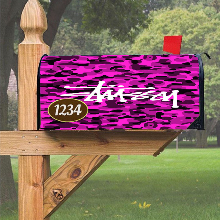 Stussy Bape Camouflage Purple Magnetic Mailbox Cover 18" X 21" Outdoor Decor
