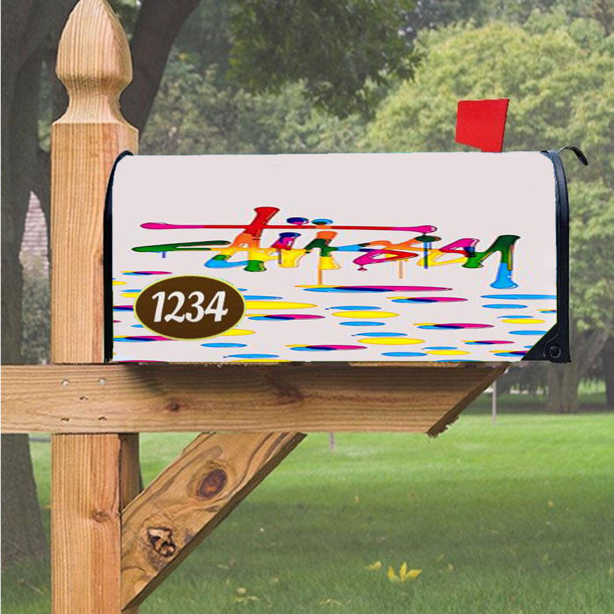 Stussy Drops Of Paint Magnetic Mailbox Cover 18" X 21" Outdoor Decor