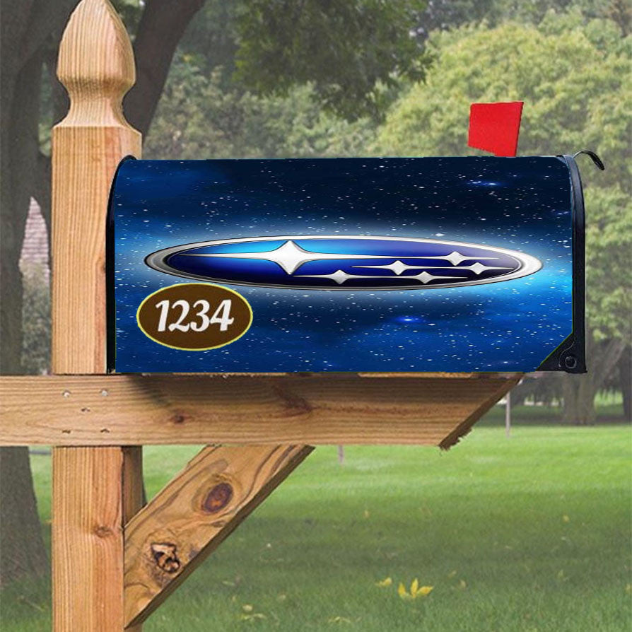 Subaru Logo Magnetic Mailbox Cover 18" X 21" Outdoor Decor