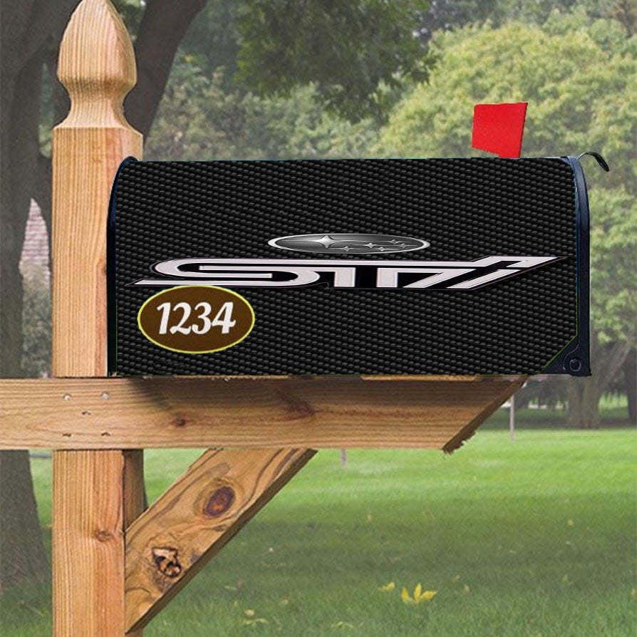 Subaru Sti Logo Magnetic Mailbox Cover 18" X 21" Outdoor Decor