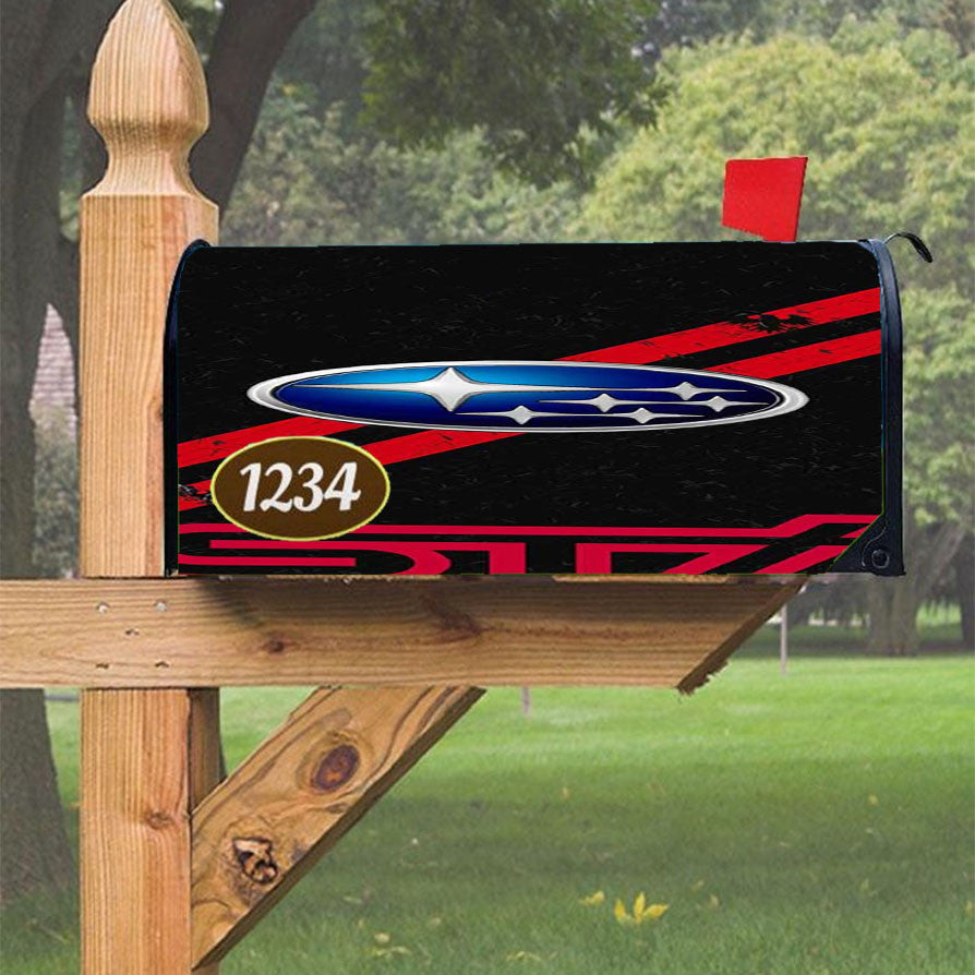 Subaru Wrx Sti Logo Magnetic Mailbox Cover 18" X 21" Outdoor Decor