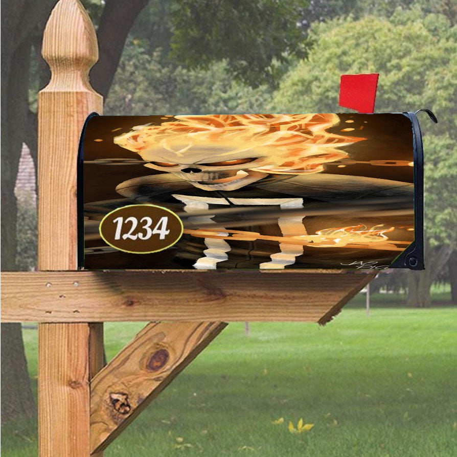 Ghost Rider Marvel Comics Magnetic Mailbox Cover 18" X 21" Outdoor Decor