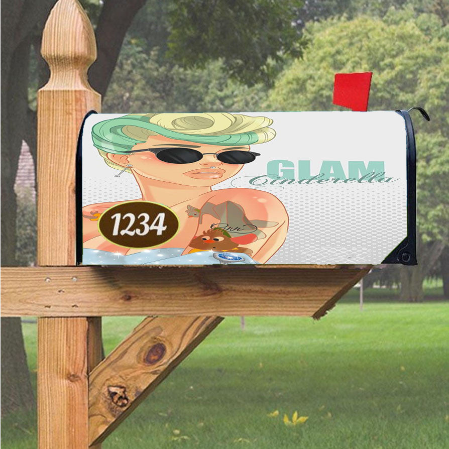 Glam, Cinderella, Disney Magnetic Mailbox Cover 18" X 21" Outdoor Decor