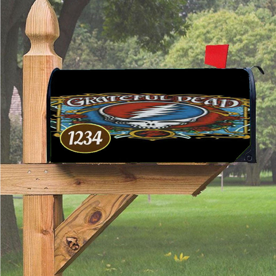 Grateful Dead Black Roses Magnetic Mailbox Cover 18" X 21" Outdoor Decor
