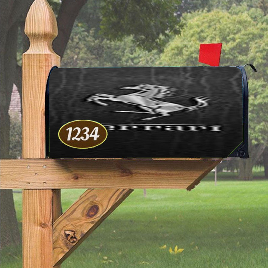 Great Ferrari Logo Magnetic Mailbox Cover 18" X 21" Outdoor Decor