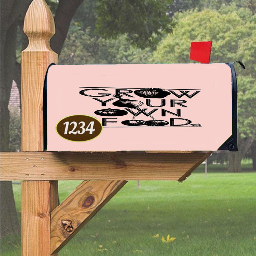 Grow Your Own Food Garden Vegetables Fruit Organic Farm Magnetic Mailbox Cover 18" X 21" Outdoor Decor