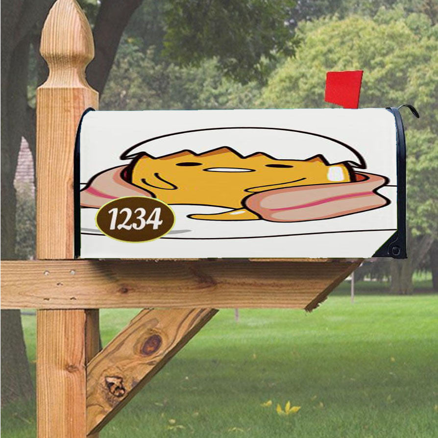 Gudetama Love Bacon Magnetic Mailbox Cover 18" X 21" Outdoor Decor