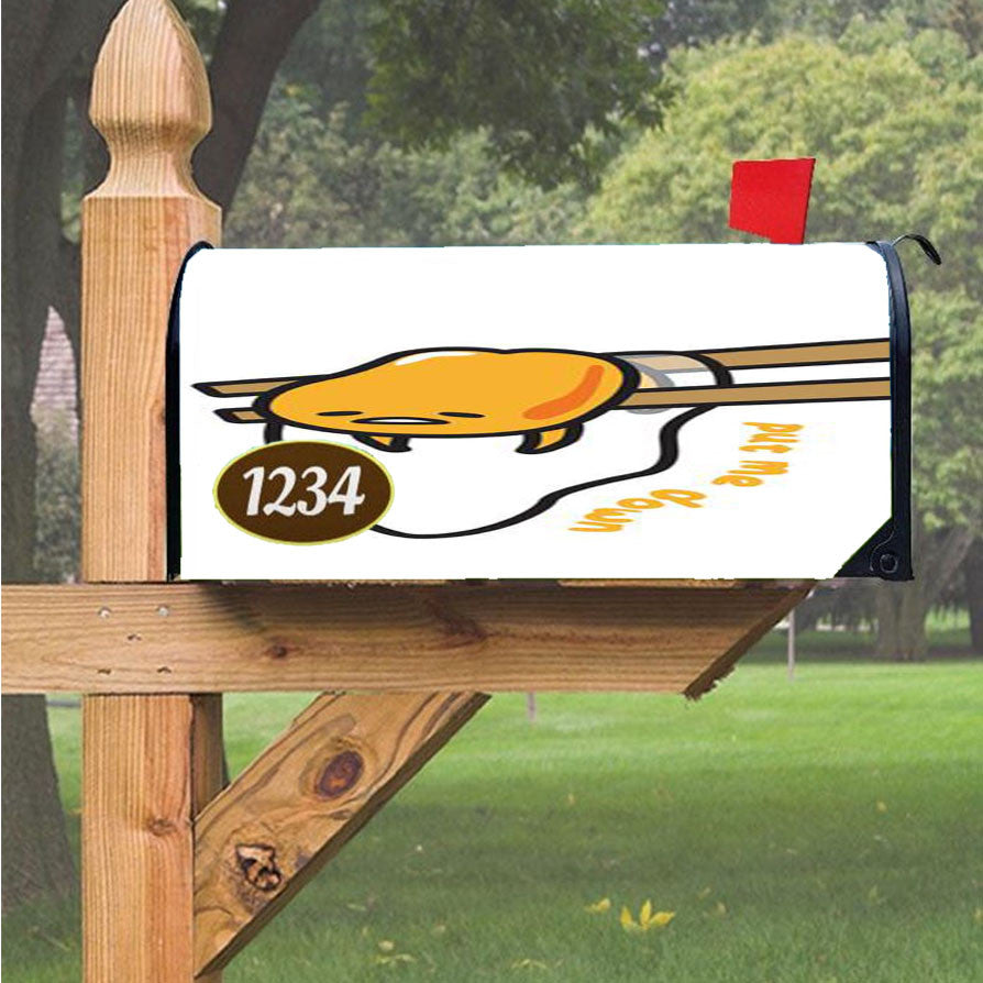 Gudetama Put Me Down Magnetic Mailbox Cover 18" X 21" Outdoor Decor