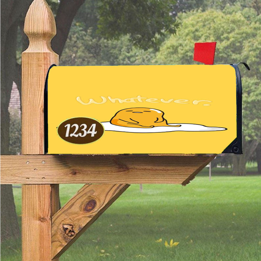 Gudetama Whatever Magnetic Mailbox Cover 18" X 21" Outdoor Decor
