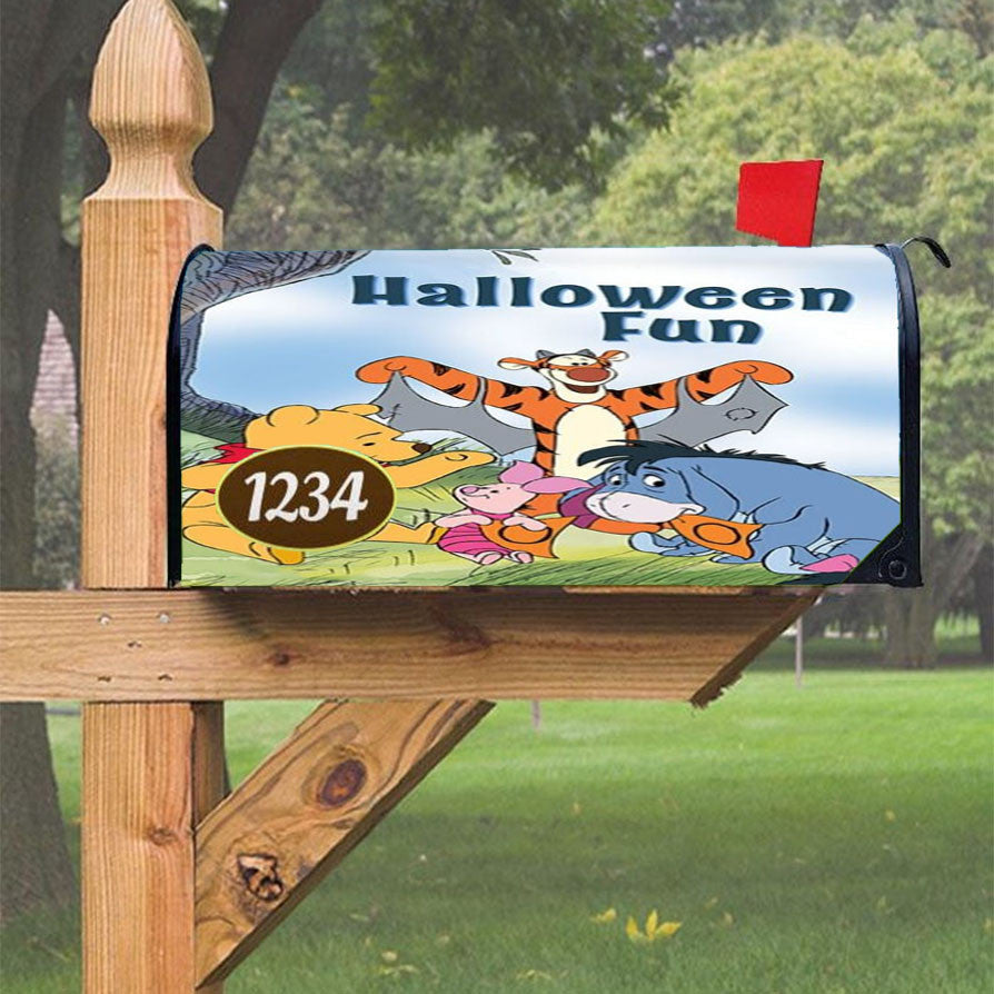 Halloween Fun Boo Pooh Magnetic Mailbox Cover 18" X 21" Outdoor Decor