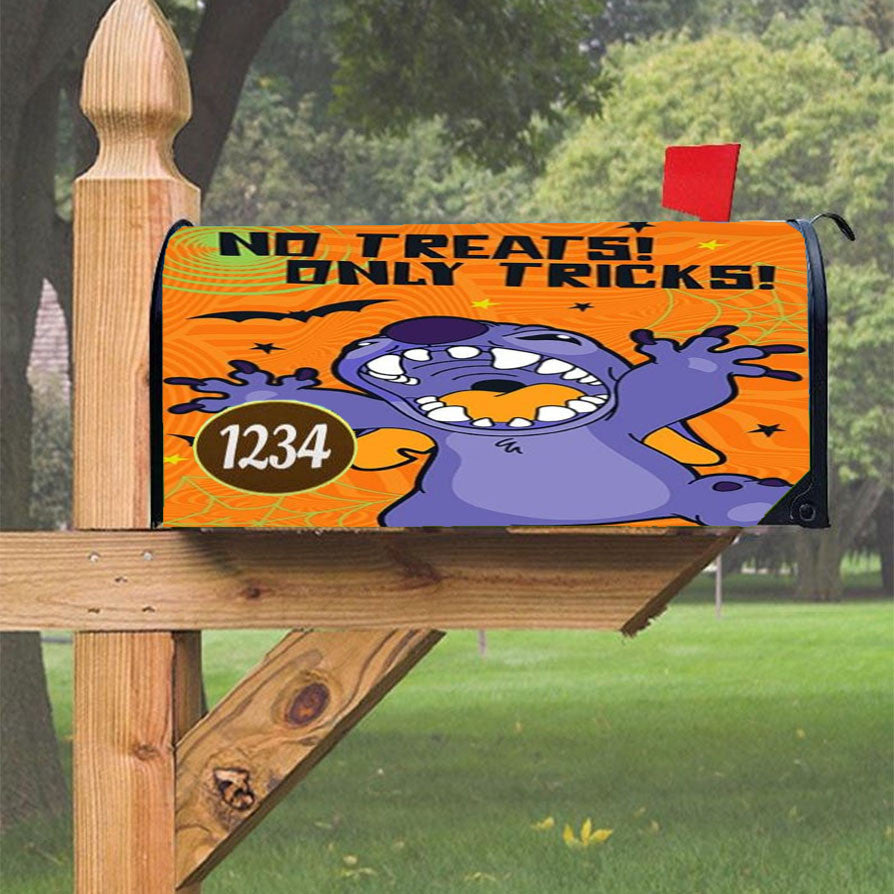 Halloween Mischief Stitch Magnetic Mailbox Cover 18" X 21" Outdoor Decor