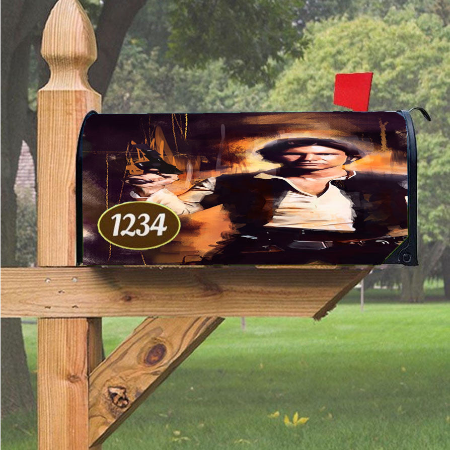Han Solo Star Wars Art Movie Wallpaper Magnetic Mailbox Cover 18" X 21" Outdoor Decor
