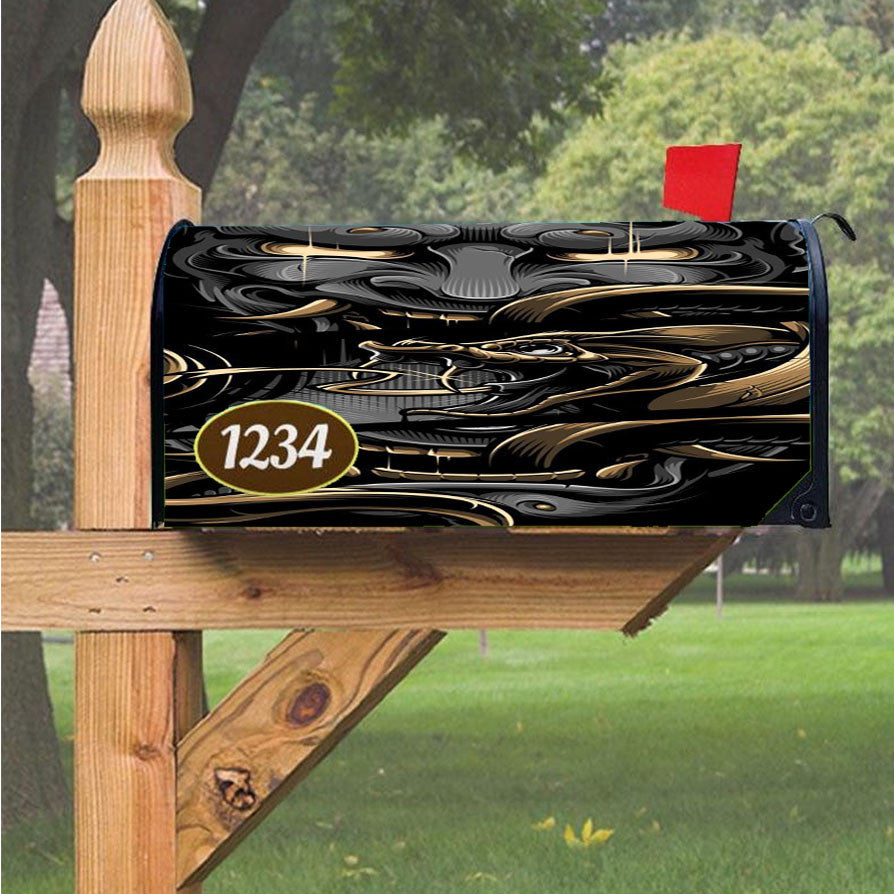 Hannya Monster Magnetic Mailbox Cover 18" X 21" Outdoor Decor
